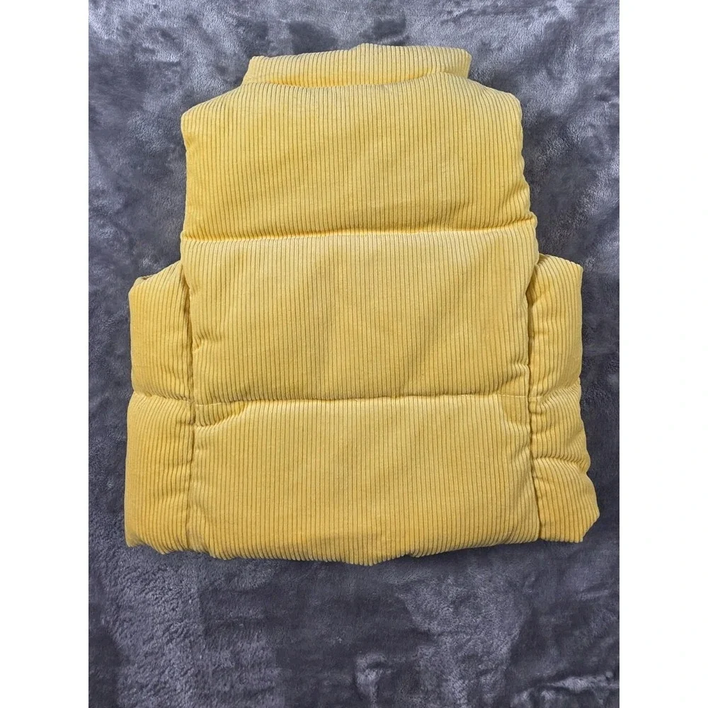 NWOT Ralph Lauren Puffer Down Filled Corduroy Vest Jacket‎ Baby 12M Yellow